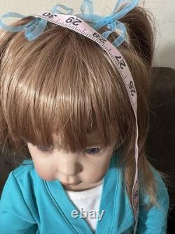 Vintage Handmade Sitting Porcelain Baby Doll 29 in By Donna Rubert
