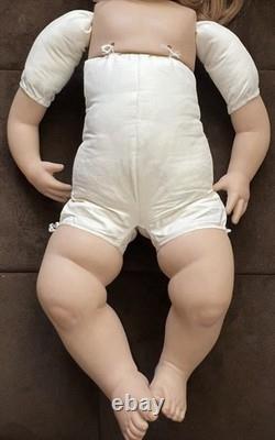 Vintage Handmade Sitting Porcelain Baby Doll 29 in By Donna Rubert