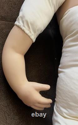 Vintage Handmade Sitting Porcelain Baby Doll 29 in By Donna Rubert