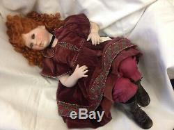 Vintage Haunted Scary China Porcelain Doll Red Hair French