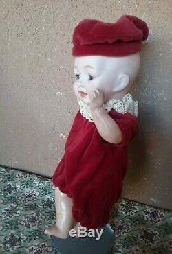 Vintage Hertel Schwab bisque character porcelain doll antique 8 cabinet