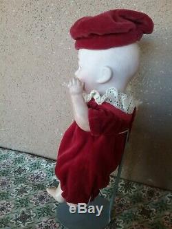 Vintage Hertel Schwab bisque character porcelain doll antique 8 cabinet