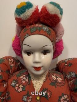 Vintage Hungarian Large 20 Traditional Dress Porcelain Face Doll