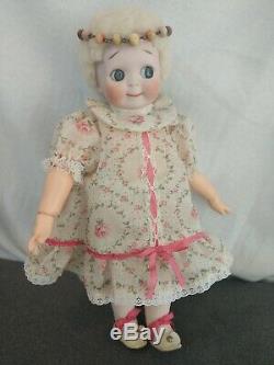 Vintage J. D. K. Googly Eye Bisque Porcelain Doll 11 Reproduction Adorable