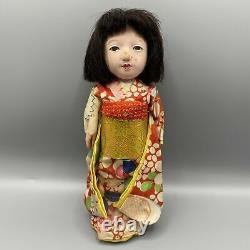 Vintage Japanese Ichimatsu 10 Girl Porcelain Doll With Kimono