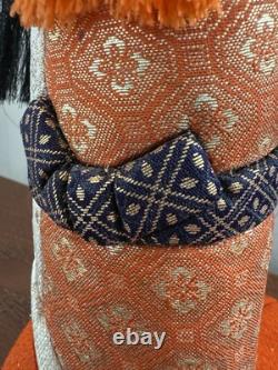 Vintage Japanese Ningyo Doll Porcelain Bisque Face Kimono Empress Crown 10