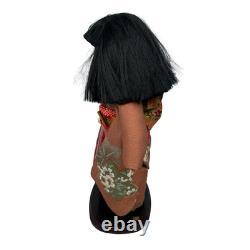 Vintage Japanese Traditional Ichimatsu Doll 16 Standing Kimono Bisque Porcelain