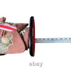 Vintage Japanese Traditional Ichimatsu Doll 16 Standing Kimono Bisque Porcelain