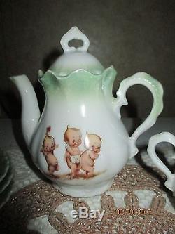 Vintage Kewpie Rose O'Neill Children's Tea Set Doll Tea Set Made in Germany 7PC