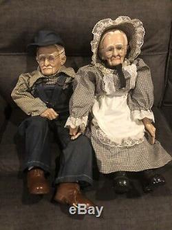 Vintage Large 31 Grandma and Grandpa Dolls Couple