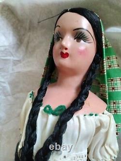 Vintage Large Mexican Doll Porcelain 16