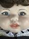 Vintage Large Porcelain Baby Doll 22 Heavy Cloth Body Brown Hair Handmade