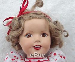 Vintage Large Shirley Temple Porcelain Doll Romans 1984 FREE U. S. SHIPPING