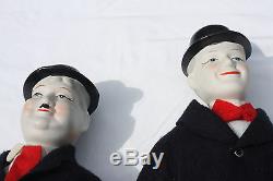 Vintage Laurel And Hardy Porcelain Dolls By Albert E Price Excellent Condition