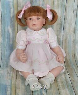 Vintage Lee Middleton Doll Butterfly Kisses Doll Pigtails Brown Eyes & Hair 2002