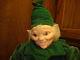 Vintage Leprechaun Elf Doll Figure Plush Porcelain Head & Hands Gnome 16t Ln