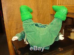 Vintage Leprechaun Elf Doll Figure Plush Porcelain Head & Hands Gnome 16t Ln