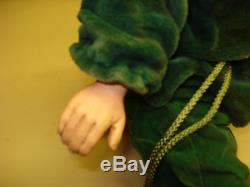 Vintage Leprechaun Elf Doll Figure Plush Porcelain Head & Hands Gnome 16t Ln