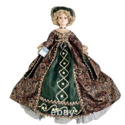 Vintage Les Royales Reine Christine Queen Christina Porcelain Doll Hand Made NWT