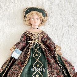 Vintage Les Royales Reine Christine Queen Christina Porcelain Doll Hand Made NWT
