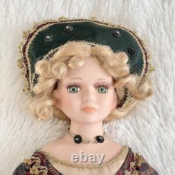 Vintage Les Royales Reine Christine Queen Christina Porcelain Doll Hand Made NWT