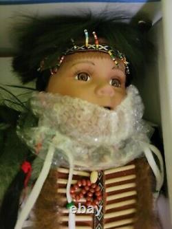 Vintage Limited Edition COA /5000 Native American Porcelain Doll 20 Daniel VTG