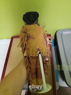 Vintage Limited Edition Native American Porcelain Doll 21 VTG with Box and Stand