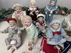 Vintage Lot Of 11 Yolanda Bello Ashton Drake Small Porcelain Dolls