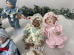 Vintage Lot Of 11 Yolanda Bello Ashton Drake Small Porcelain Dolls