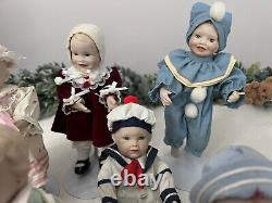 Vintage Lot Of 11 Yolanda Bello Ashton Drake Small Porcelain Dolls