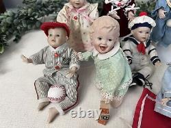 Vintage Lot Of 11 Yolanda Bello Ashton Drake Small Porcelain Dolls