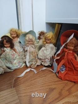 Vintage Lot Of 24 Nancy Ann Story Book Dolls 5 1/2 6 Bisque Porcelain & Plastic