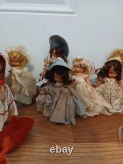 Vintage Lot Of 24 Nancy Ann Story Book Dolls 5 1/2 6 Bisque Porcelain & Plastic