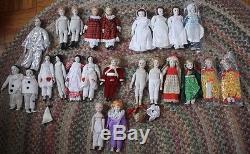 Vintage Lot of 24 Silvestri Ceramic Dolls Parts Some New