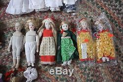 Vintage Lot of 24 Silvestri Ceramic Dolls Parts Some New