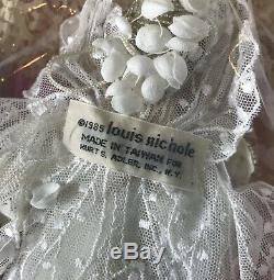 Vintage Louis Nicole Doll Angel Christmas Tree Ornaments Porcelain Head Hands(8)