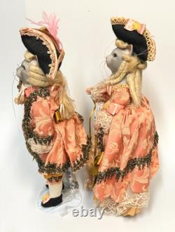Vintage MA. RA. EL. Girardi Mariano Venetian Porcelain Cat Doll Couple Set & Box