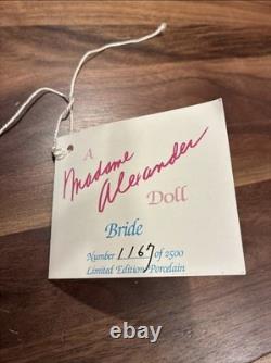 Vintage Madame Alexander Bride Porcelain Doll Limited Edition 1989