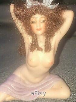 Vintage Miniature Artisan Bisque Nude Bathing Beauty Doll Figurine Jean Pardina