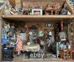 Vintage Miniature Doll House 2 Floors Fully Furnished By Julius D Lewis