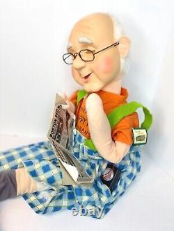 Vintage Nap Time Nel 29 Snoring Old Man Doll with porcelain face gag gift