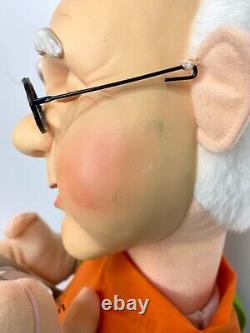 Vintage Nap Time Nel 29 Snoring Old Man Doll with porcelain face gag gift