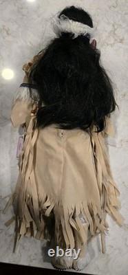 Vintage Native American Porcelain Doll 29 tall Kinnex Dolls Collection Limited