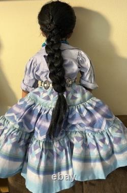 Vintage Native American Porcelain Doll Shay LE 2/260, 26 in, 1995 By RuBert