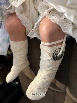 Vintage Native American Porcelain Doll Shay LE 2/260, 26 in, 1995 By RuBert