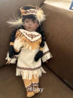 Vintage Native american porcelain dolls In good Condition Sold As Group Or Singl