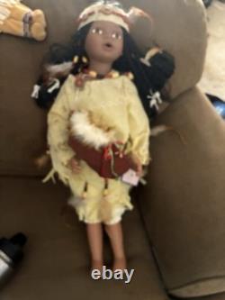 Vintage Native american porcelain dolls In good Condition Sold As Group Or Singl