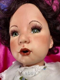 Vintage OOAK Bisque Artist Doll Pamela EMMY CHEN Expressions Glass Green Eyes