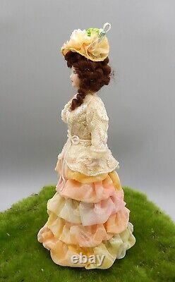 Vintage OOAK Porcelain Victorian Woman Doll Artisan Dollhouse Miniature 112