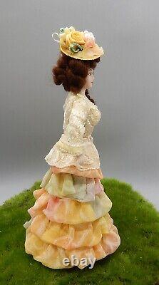 Vintage OOAK Porcelain Victorian Woman Doll Artisan Dollhouse Miniature 112